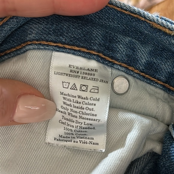 Everlane Relaxed Lightweight Denim Jean in Blue Size 28 Regular - Picture 8 of 8